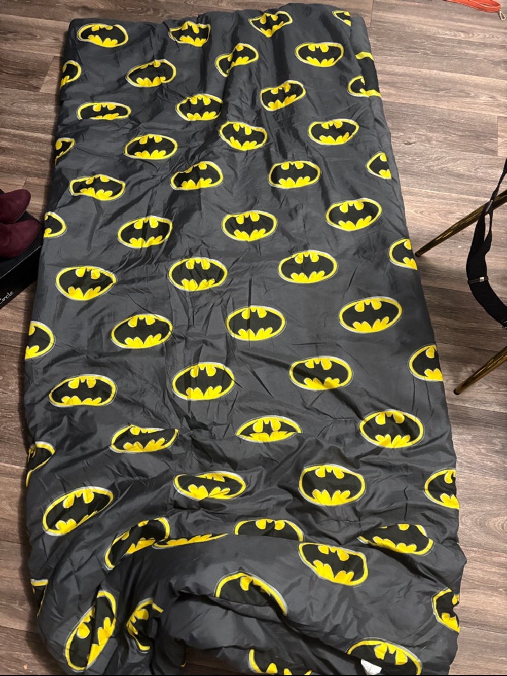 Reversible Batman Logo Comforter - Licensed Character Bedding